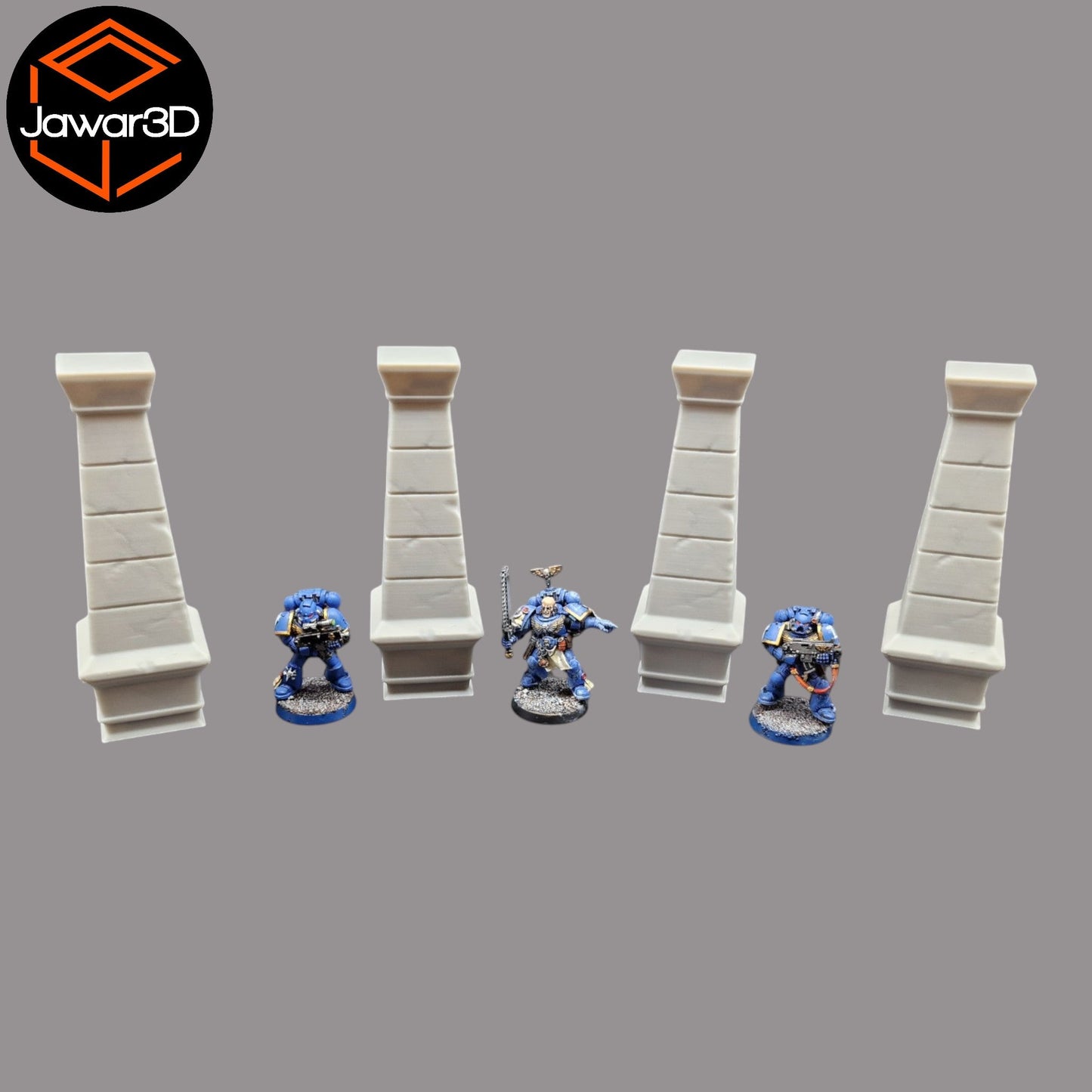 Pillars #6 x4 - 28mm Wargaming Scatter Terrain Scenery Tabletop Miniature