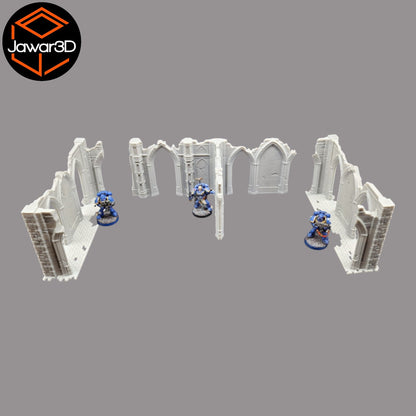 Gothic Ruins Set - 28mm Wargaming Scatter Terrain Scenery Tabletop Miniature