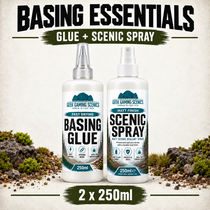 Basing Essentials Bundle | Glue & Scenic Spray | Geek Gaming Scenics - Adhesives - Geek Gaming Scenics - Geek Gaming Scenics
