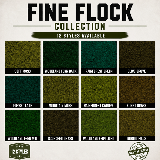 Fine Flock Collection 500ml | Terrain Basing | Geek Gaming Scenics - Flock - Geek Gaming Scenics - Geek Gaming Scenics
