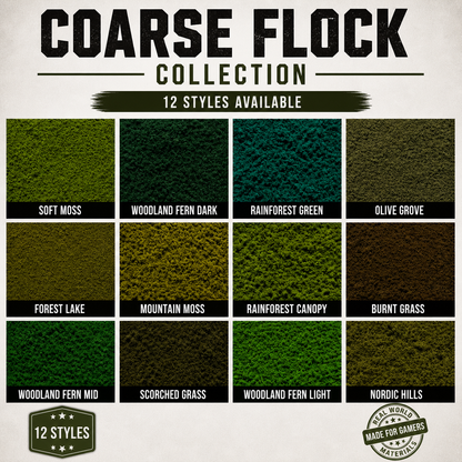 Coarse Flock Collection 500ml | Terrain Basing | Geek Gaming Scenics - Flock - Geek Gaming Scenics - Geek Gaming Scenics