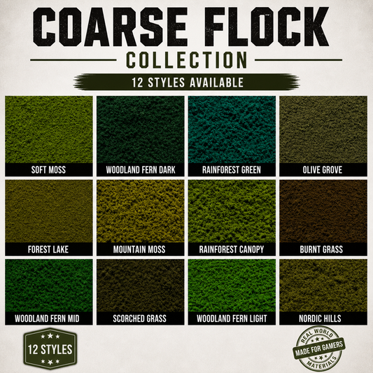 Coarse Flock Collection 500ml | Terrain Basing | Geek Gaming Scenics - Flock - Geek Gaming Scenics - Geek Gaming Scenics