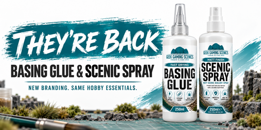 Basing Essentials Bundle | Glue & Scenic Spray | Geek Gaming Scenics - Adhesives - Geek Gaming Scenics - Geek Gaming Scenics