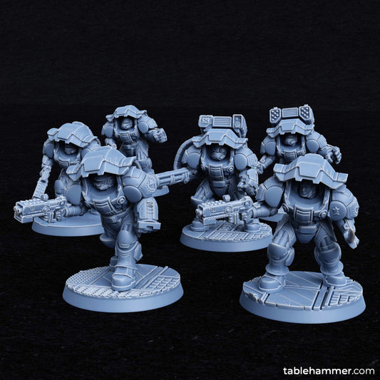 Myrmidon Armadillos - Ranged Superhuman heavy troops