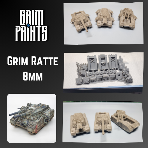 Grim Ratte – 8mm Miniature Set (x3) | Perfect for Wargaming & Hobby Collectors