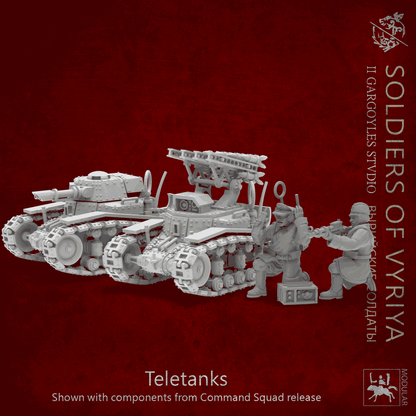 Soldiers of Vyriya Military TeleTanks | Set of 3