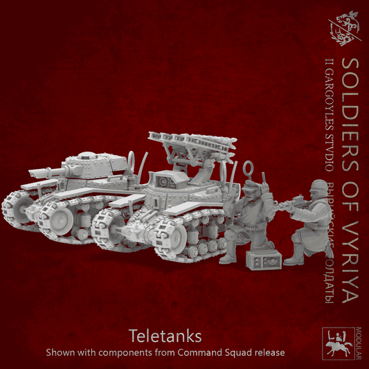 Soldiers of Vyriya Military TeleTanks | Set of 3