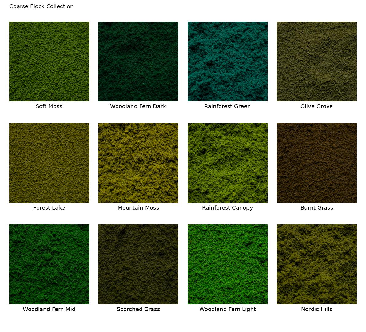 Coarse Flock Collection 500ml | Terrain Basing | Geek Gaming Scenics - Flock - Geek Gaming Scenics - Geek Gaming Scenics
