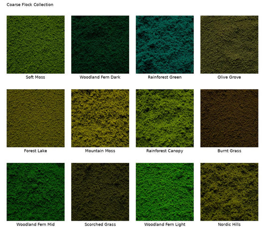 Coarse Flock Collection 500ml | Terrain Basing | Geek Gaming Scenics - Flock - Geek Gaming Scenics - Geek Gaming Scenics