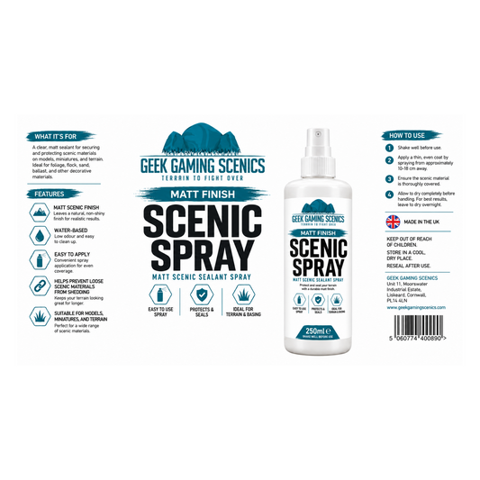 Matt Scenic Sealant Spray 250ml | Geek Gaming Scenics - Adhesives - Geek Gaming Scenics - Geek Gaming Scenics