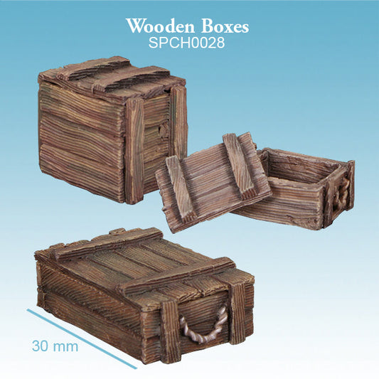 Spellcrow - Wooden Boxes - Geek Gaming Scenics
